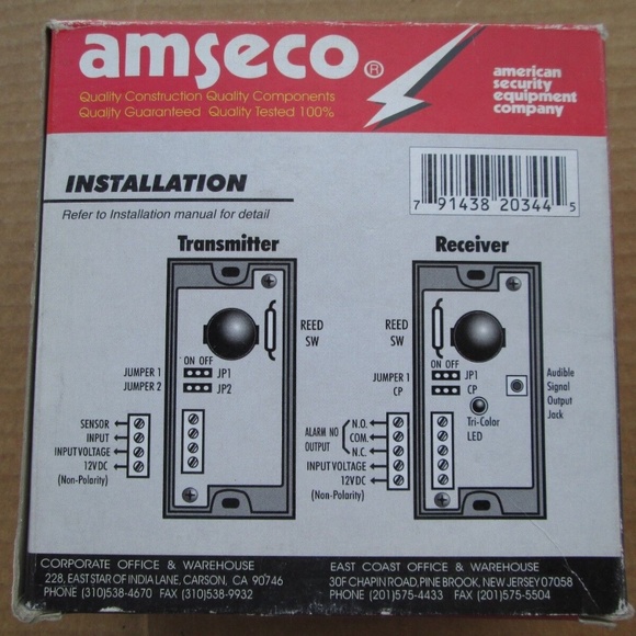 AMSECO Potter EBP-1500 Infrared Photoelectric System 200ft Protection Range - Picture 4 of 5